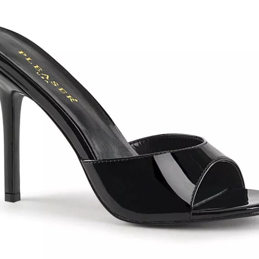 Pleaser 4" Heel -  Peep Toe Slide Adult Women Shoes Heels Classique/01 - Black